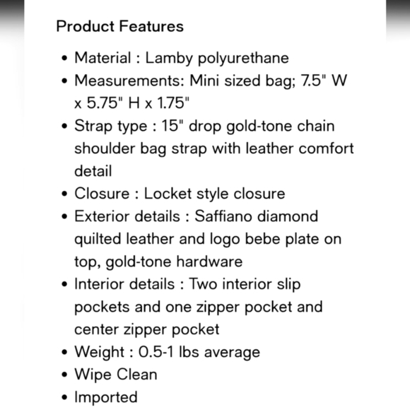 Bebe Hannah Camera Crossbody Beige EUC - Picture 10 of 11